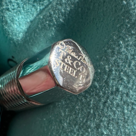 Unisex Tiffany Titanium and Steel 20" Pendant Necklace - Picture 3 of 5